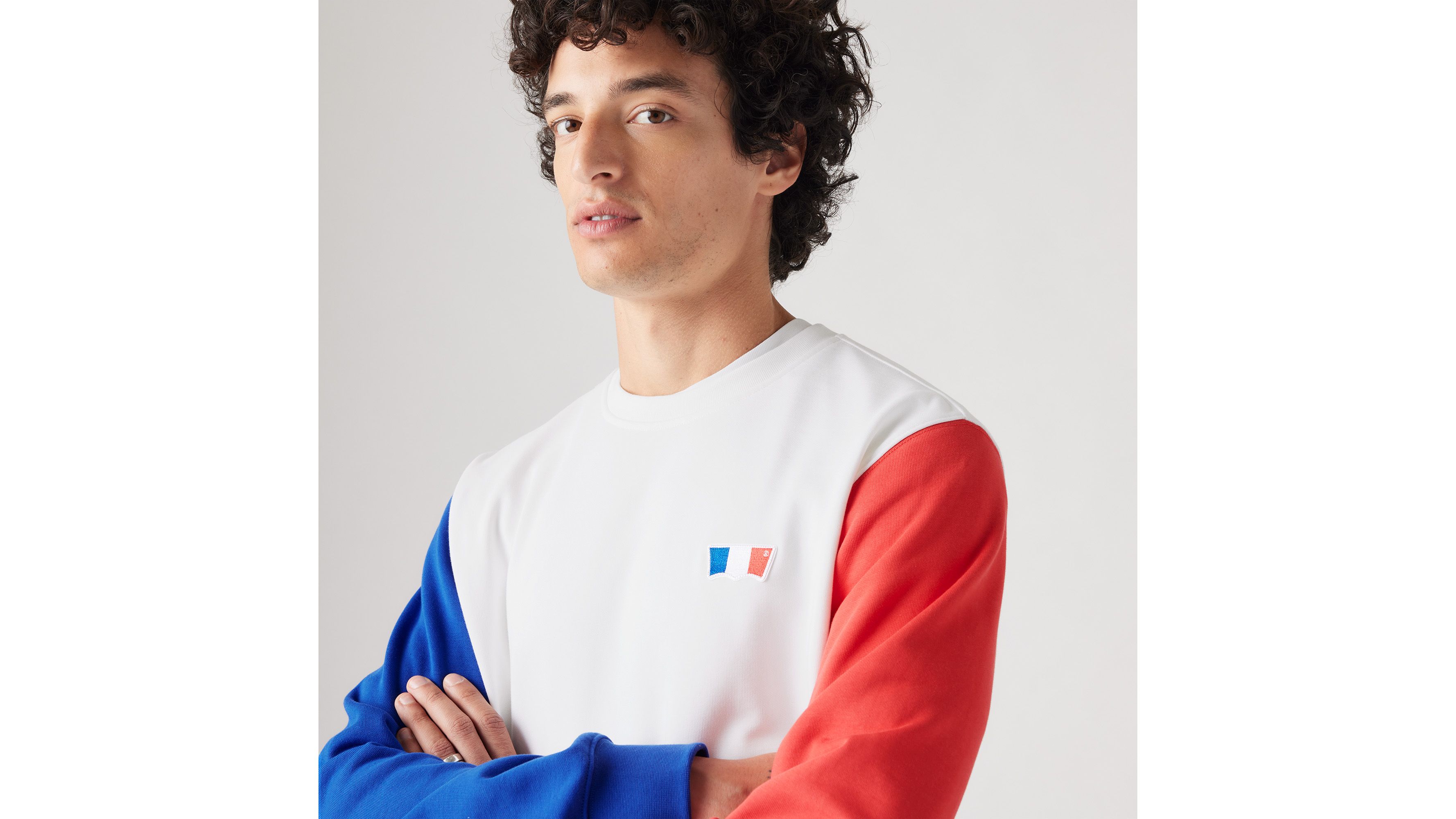 Sweat-shirt col rond Original Housemark - Bright White French Terry - Multicolore