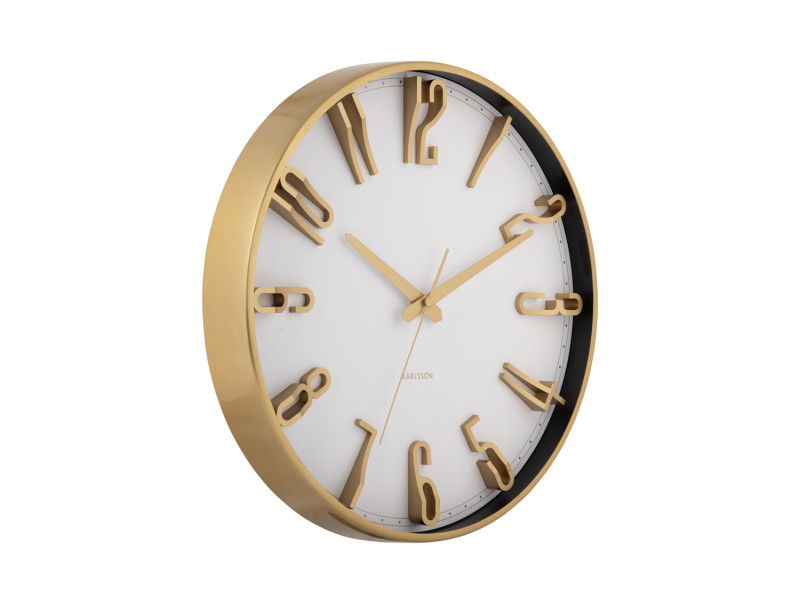 Wall Clock Elevated Glam KA6016PI Metallic dark pink