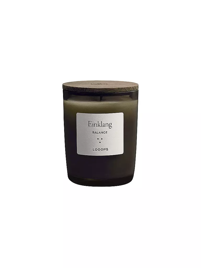 LOOOPS Duftkerze 75g EINKLANG dunkelgrün