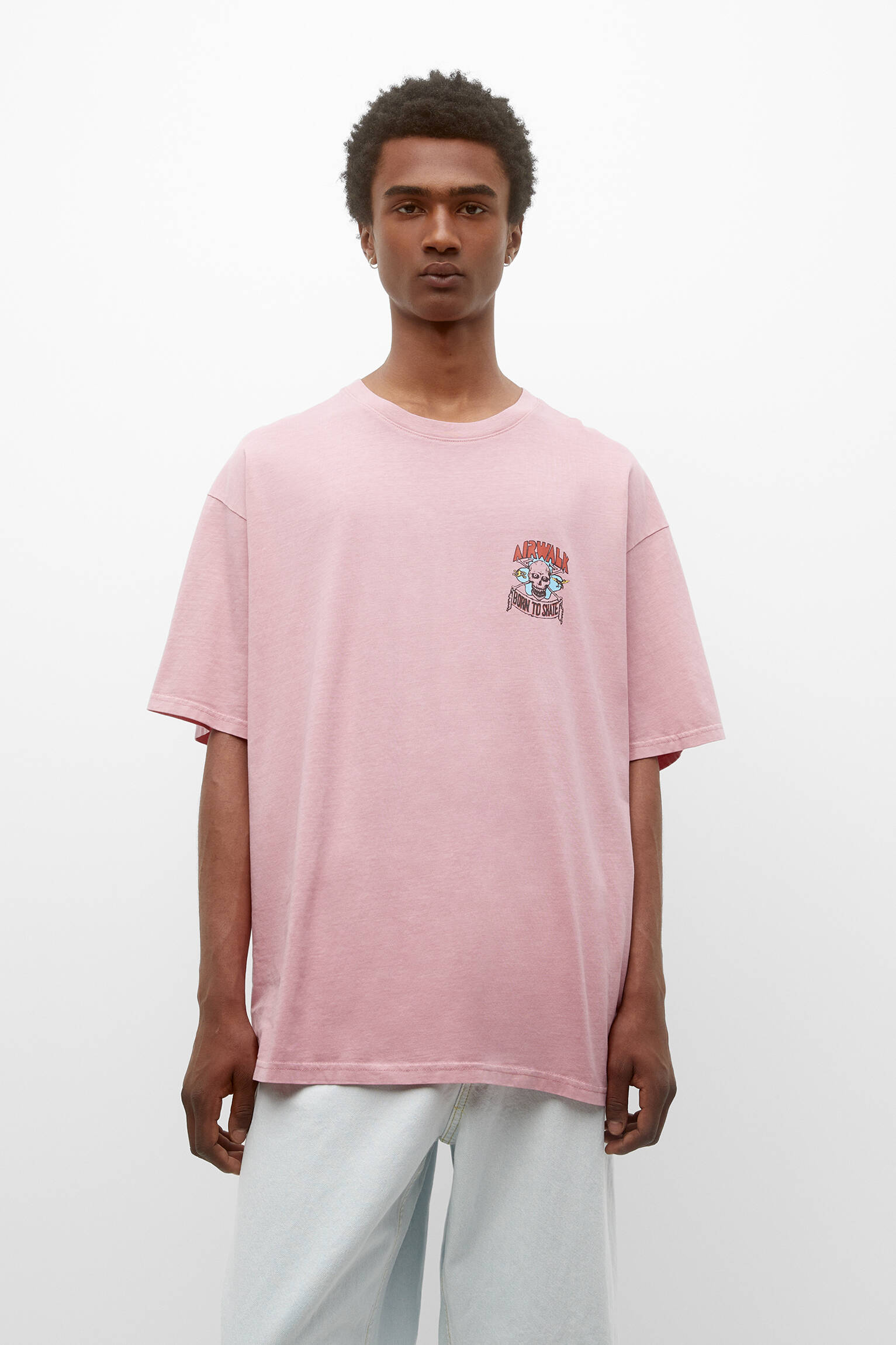 CAMISETA AIRWALK DE MANGA CURTA - ROSA FLUORESCENTE