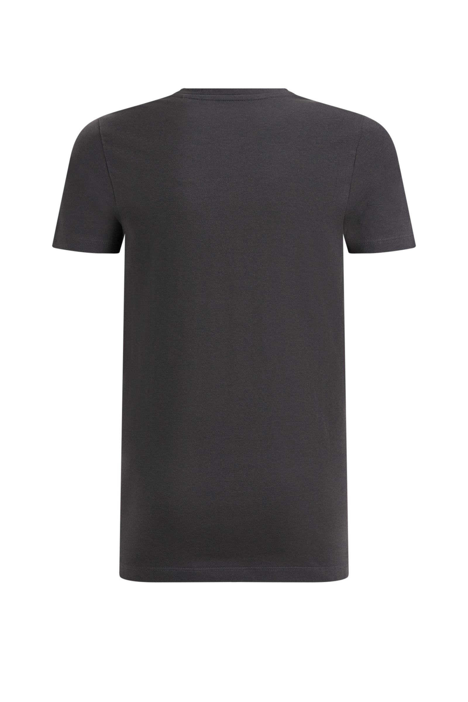 Jongens basic T-shirt met V-hals WE Fashion Donkergrijs
