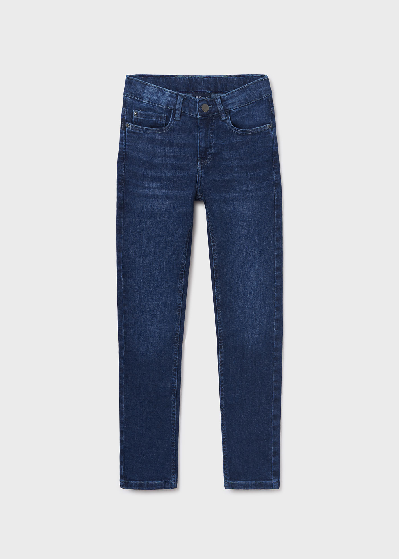 Calça jeans regular de algodão sustentável para meninos