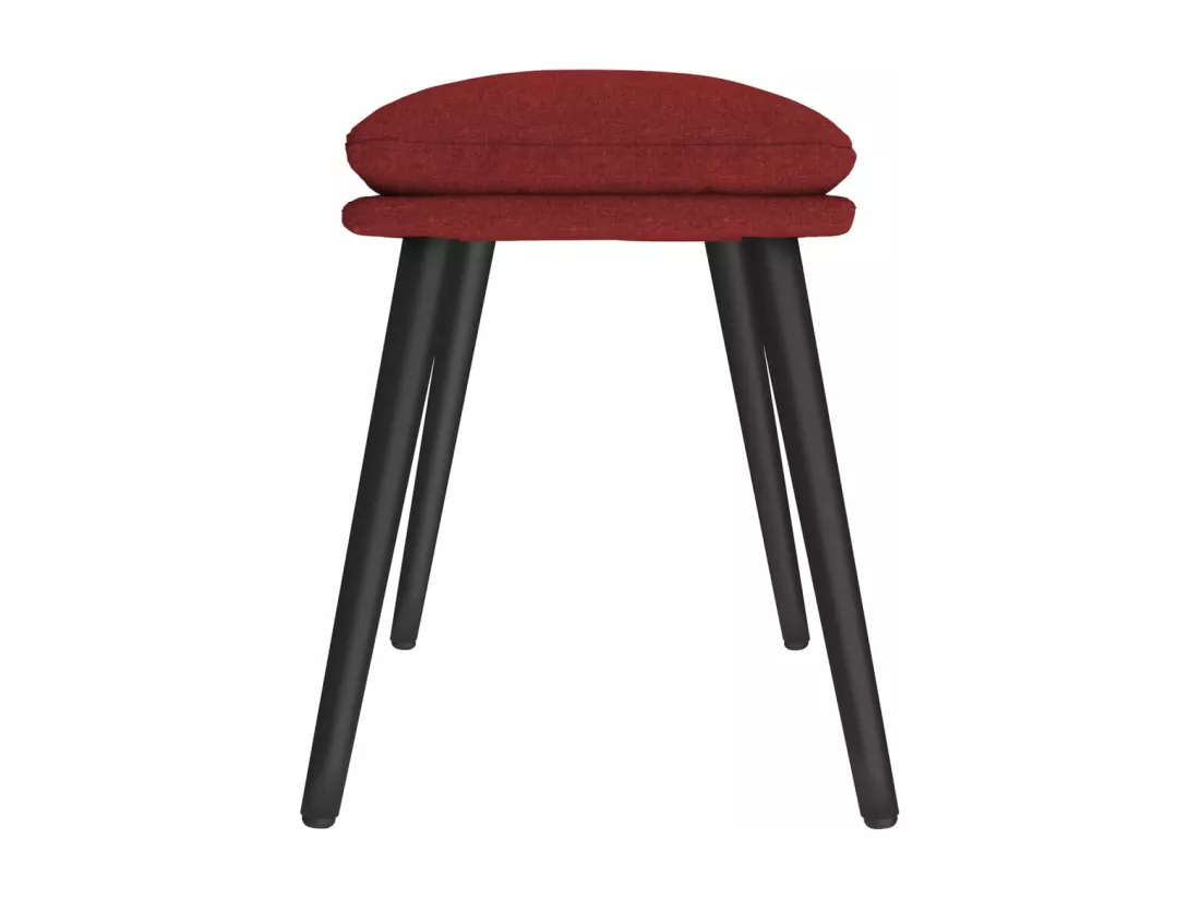 Repose-pied Rouge 45x29,5x35 cm Tissu