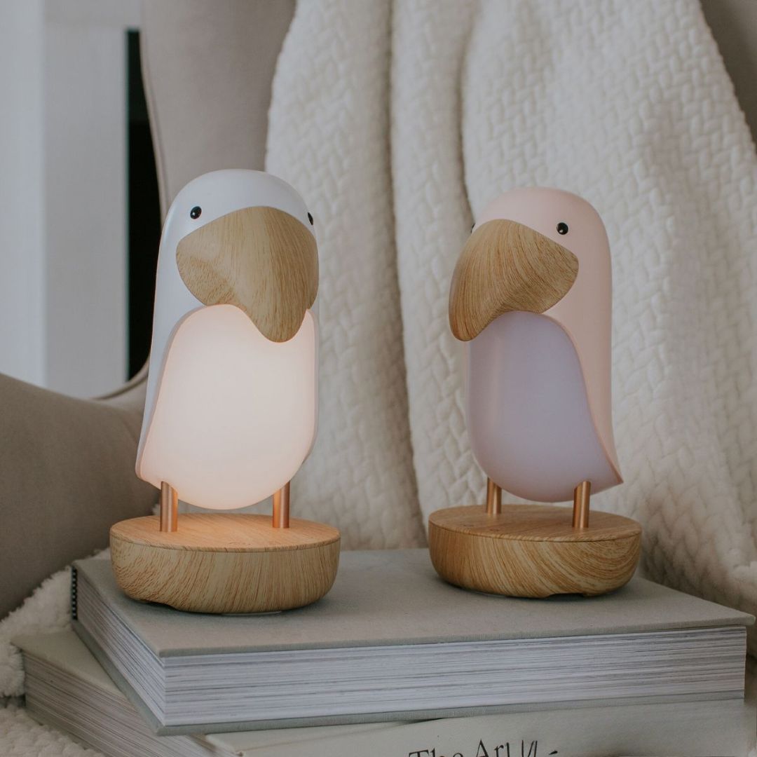 Mary's nachtlampje met bluetooth speaker toucan - roze