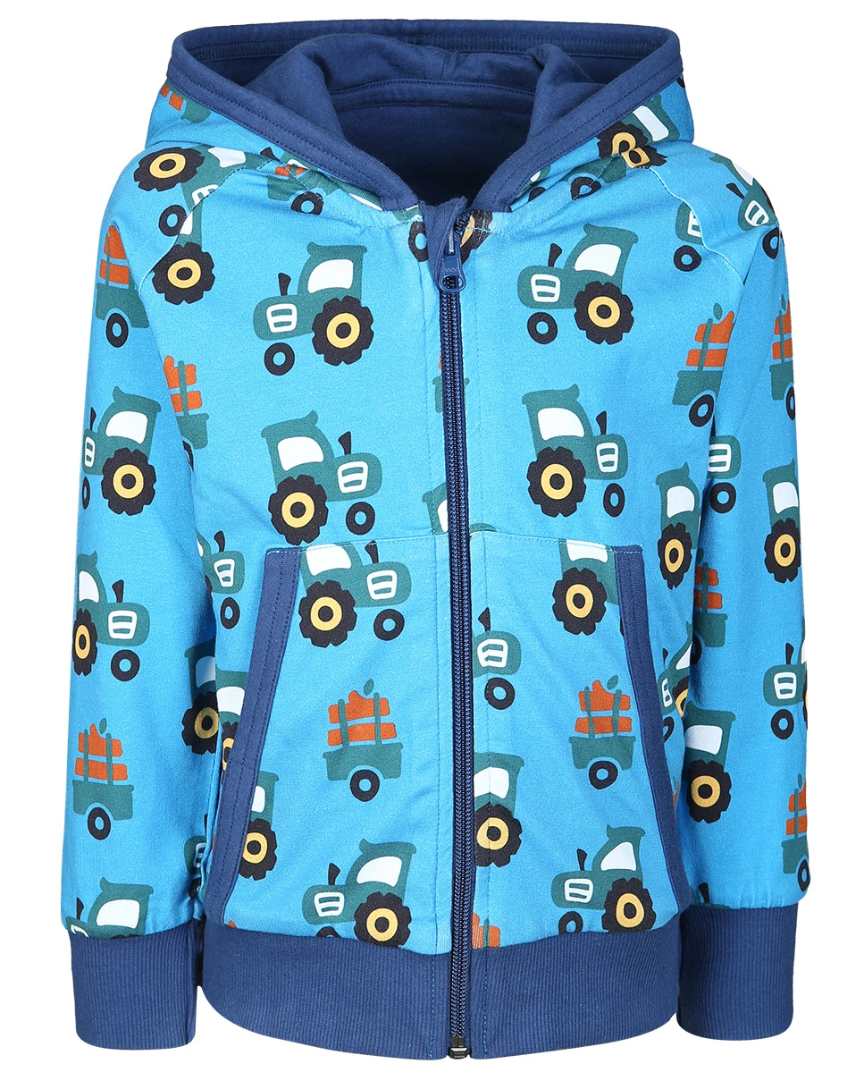 Kapuzen-Jacke TRACTOR zum Wenden in blau