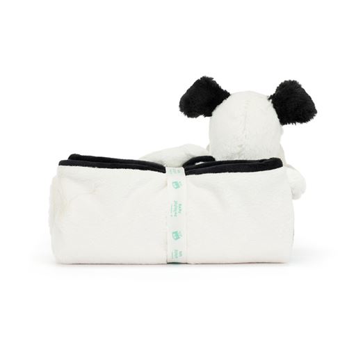 JELLYCAT Bashful Kanin Tæppe, Black/Cream
