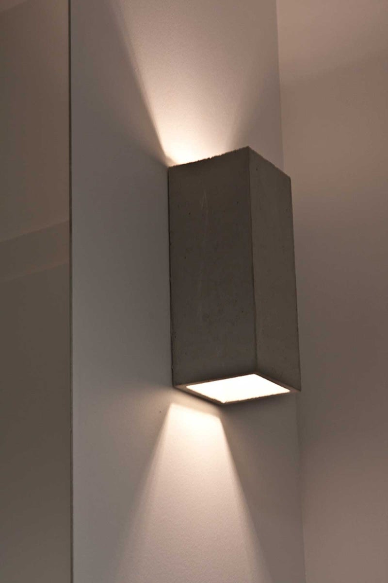 Betonnen wandlamp Guro antraciet H: 25 cm 10745