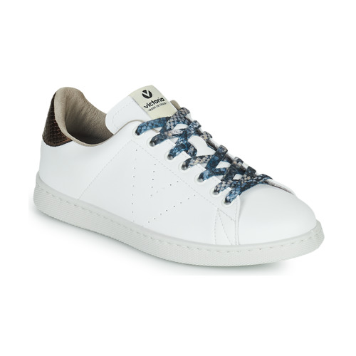 Victoria - TENIS VEGANO SERPIENTE - Blanc / Bronze
