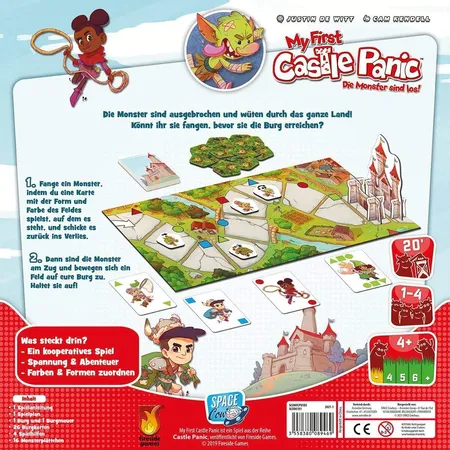 Asmodee Space Cow Brettspiel - My first Panic, die Monster sind los