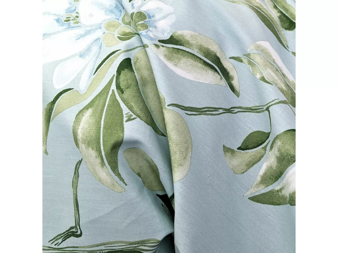 Taie de traversin 140x43 cm percale coton ELÉNA vert Nil