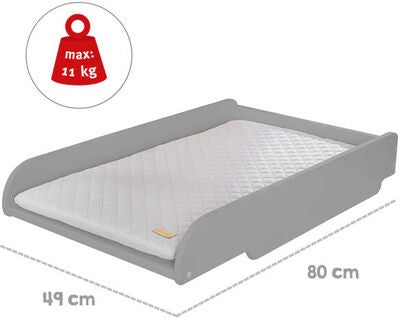 Roba Stellebord inkl. Roba Style Stellematte, Taupe/Grey
