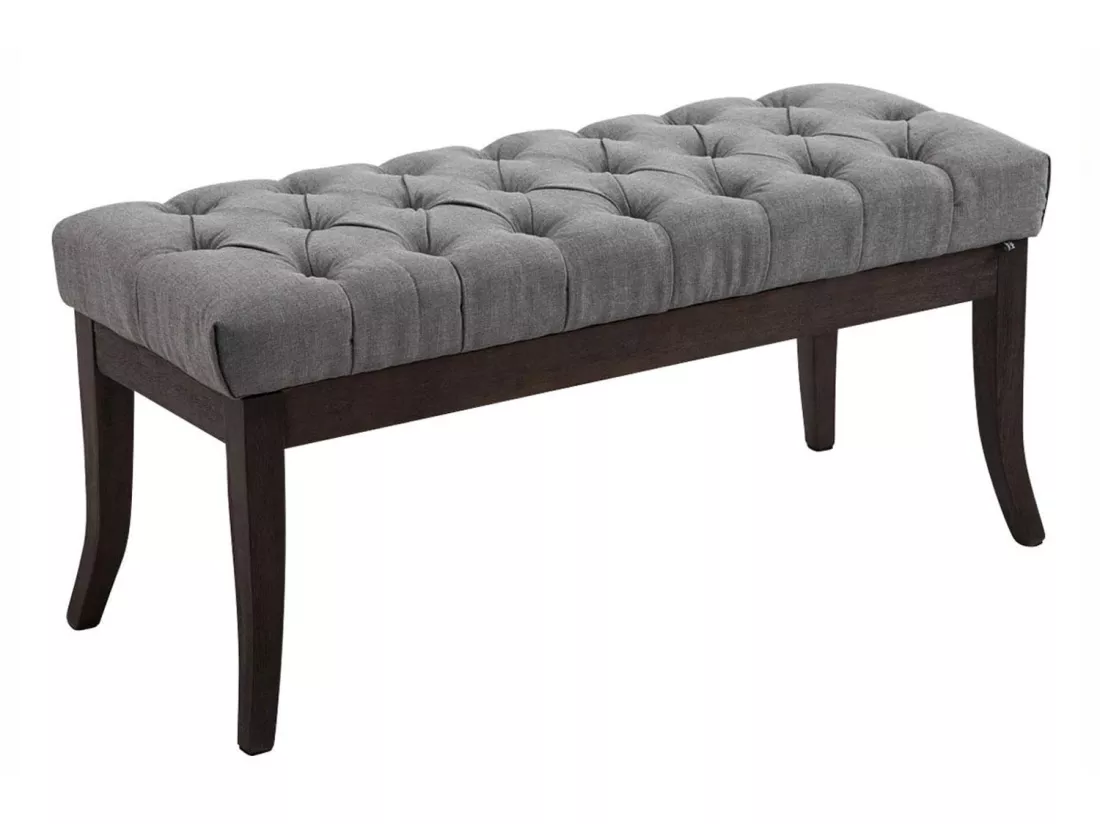 Banquette - Tissu & Bois - Gris - Ramses