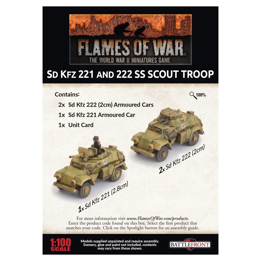 Flames of War - SdKfz 221 and 222 SS Scout Troop