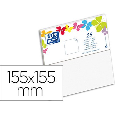 Carte de visite Oxford 155x155 x25 blanc