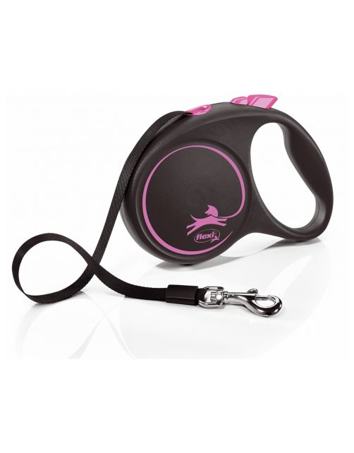 Flexi Black Design Tape L 5 m - Hondenriem