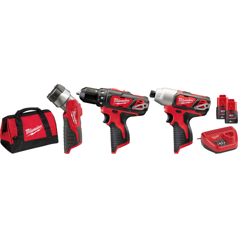 Milwaukee M12 BPP3A combopack 12V 2x 2,0Ah Li-ion