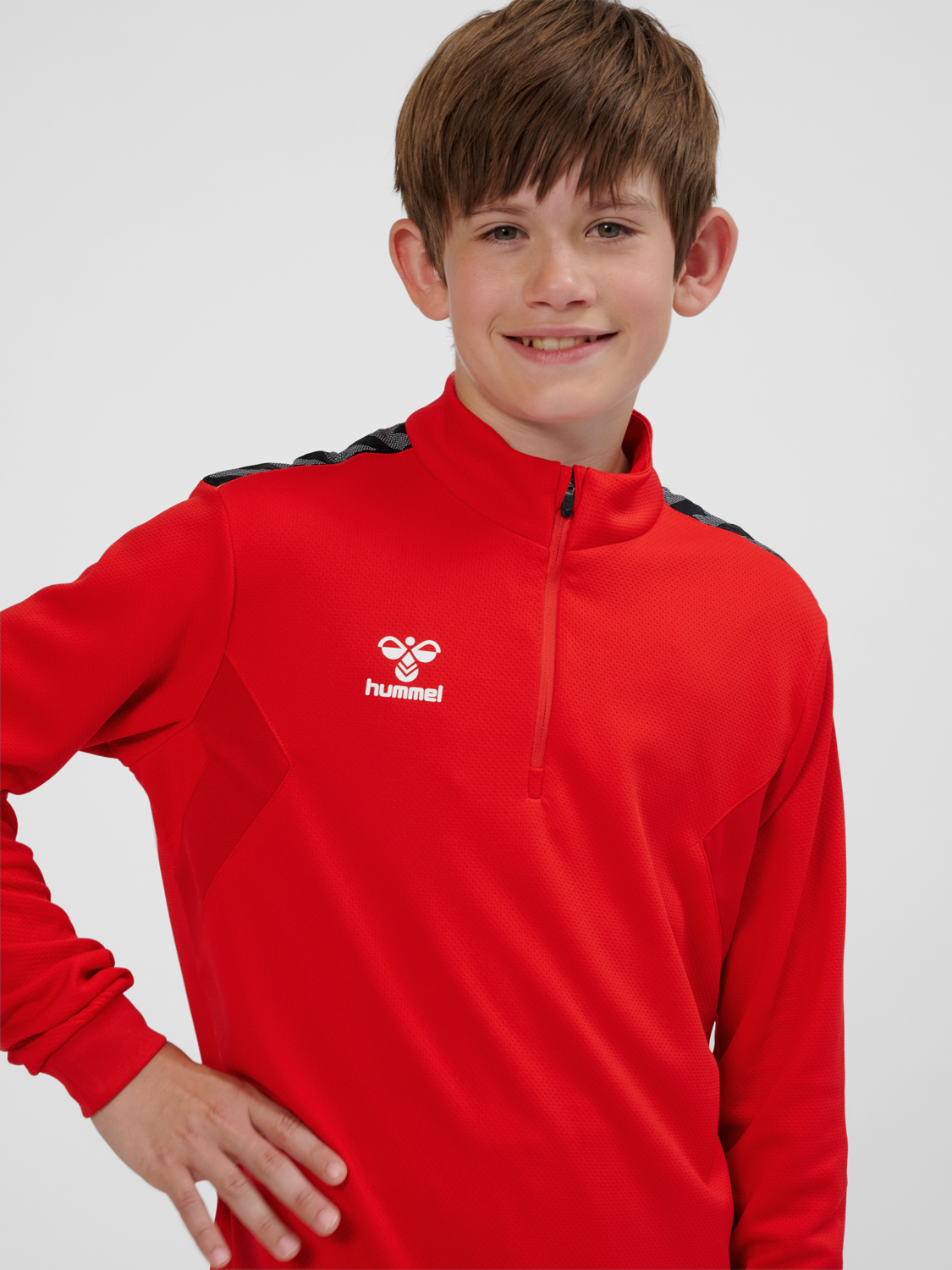 hmlAUTHENTIC HALF ZIP SWEAT KIDS