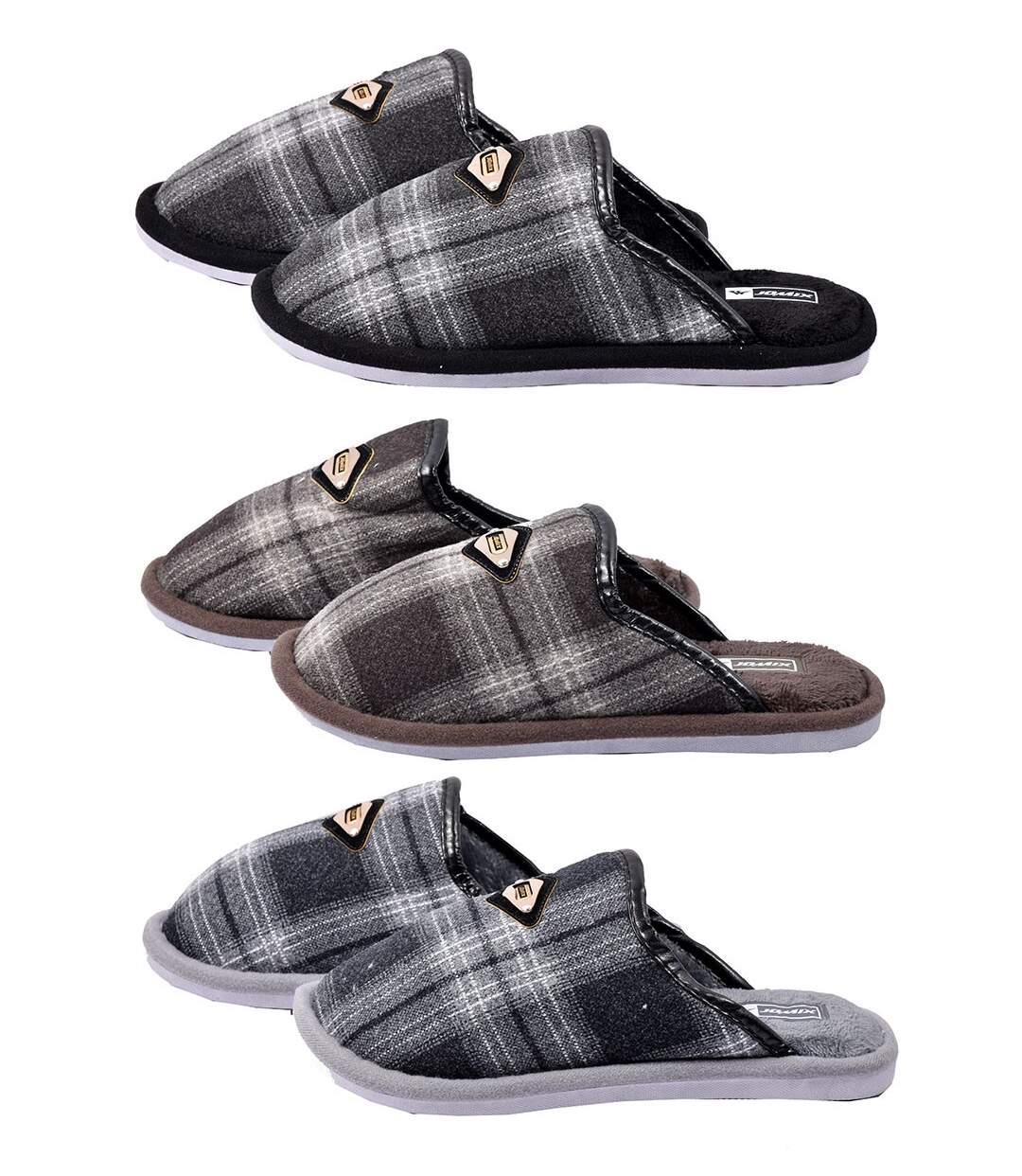 PANTOUFLE Homme PREMIUM MU7129 GRIS