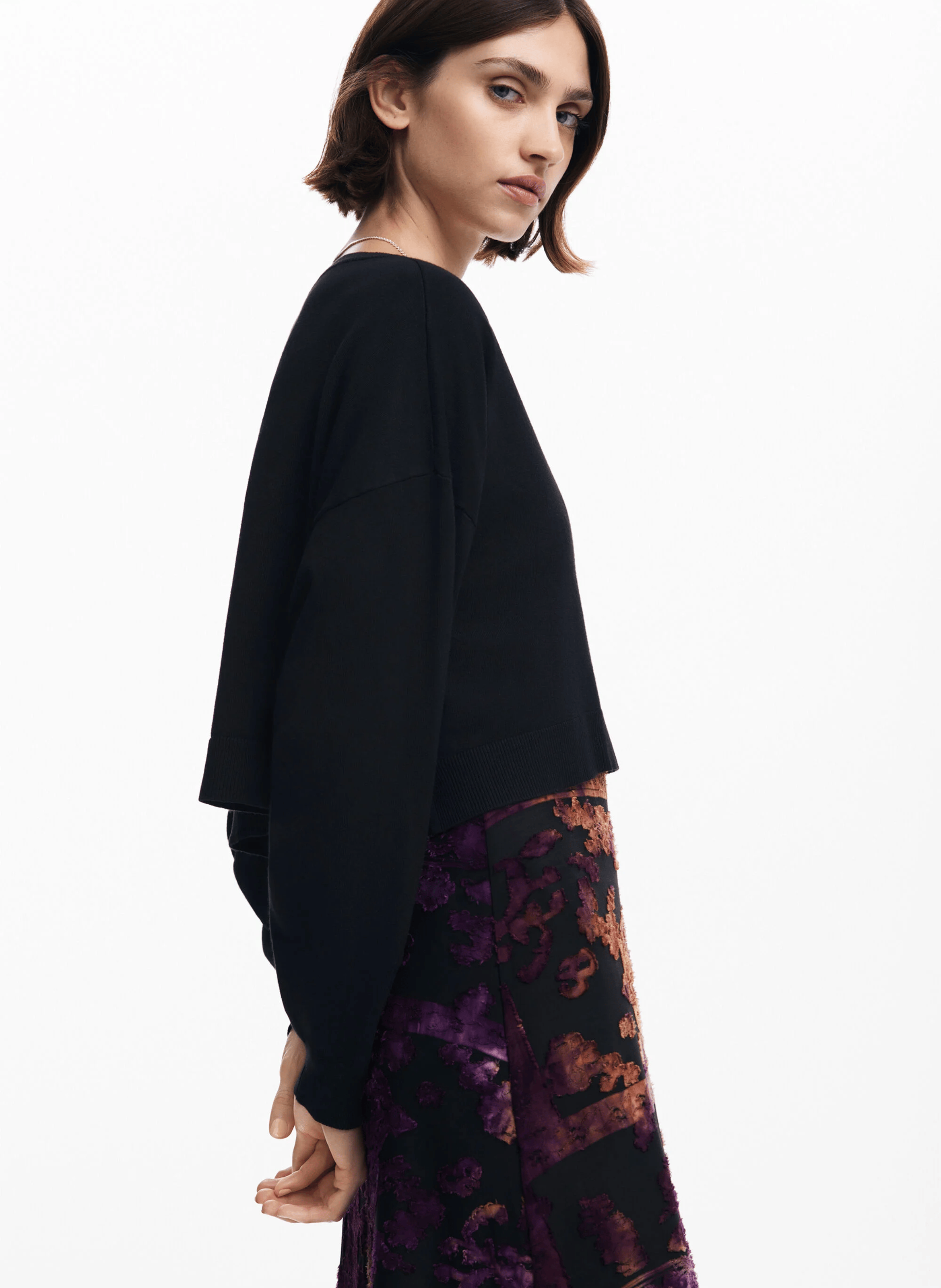 Robe midi imprimée | Multicolore