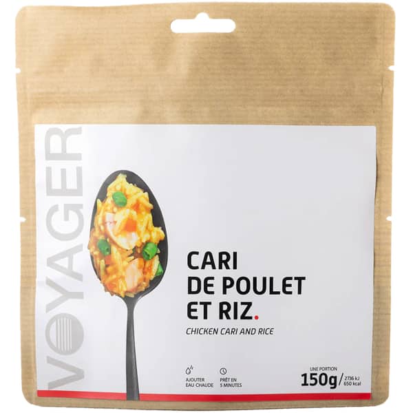 Repas lyophilisé VOYAGER CARI DE POULET ET RIZ 150G