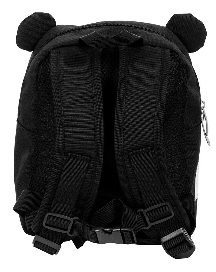 Kinderrucksack LITTLE BACKPACK – PANDA (21x27x10) in schwarz/weiß