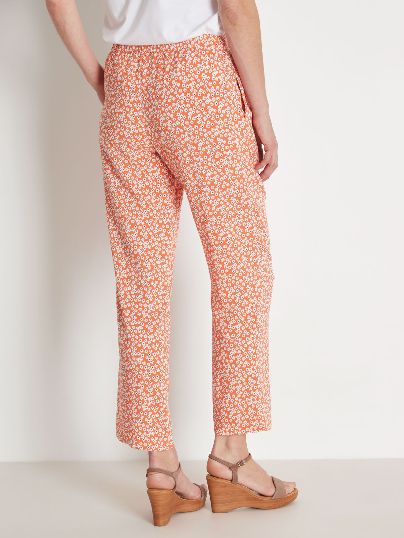 Pantalon fluide entièrement élastiqué