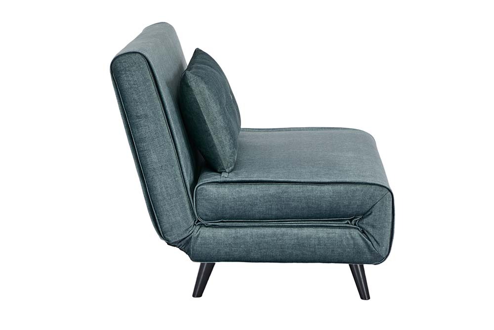 Retro Schlafsessel SMART MULTIFUNCTION 100cm petrol Vogue Velours Samt Bettfunktion