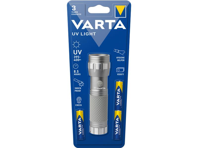 Varta Taschenlampe UV Light 3x AAA Taschenlampe mit drei AAA Batterien