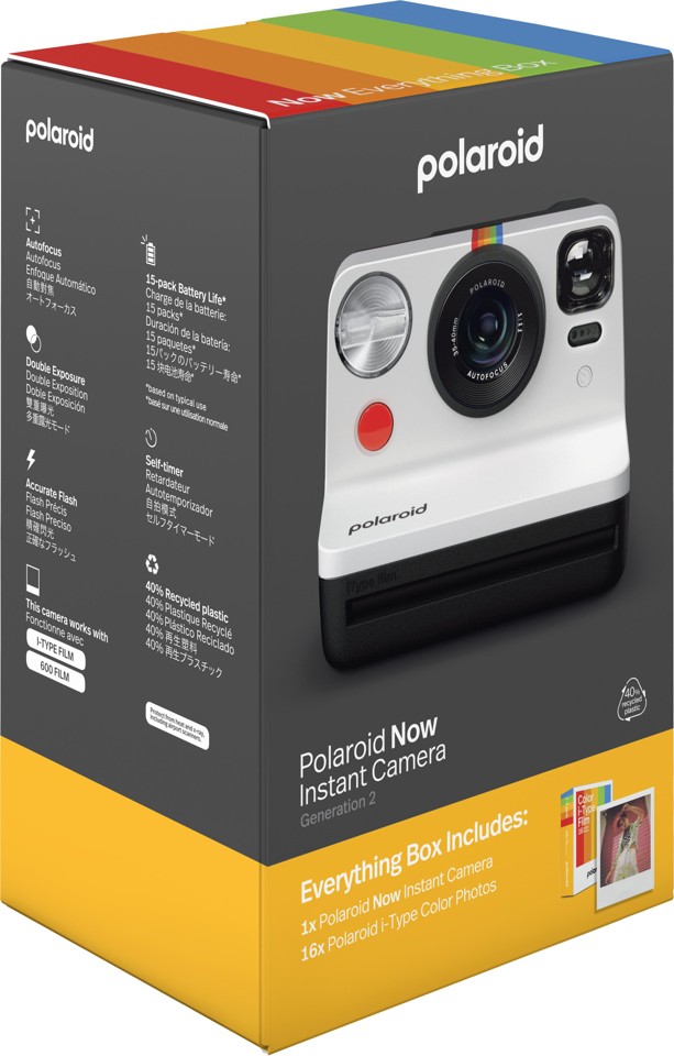 Polaroid - Now Gen 2 E-Box Kamera - Hvid & Sort