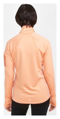 Maillot Manches Longues 1/2 Zip Craft ADV SubZ Corail Femme