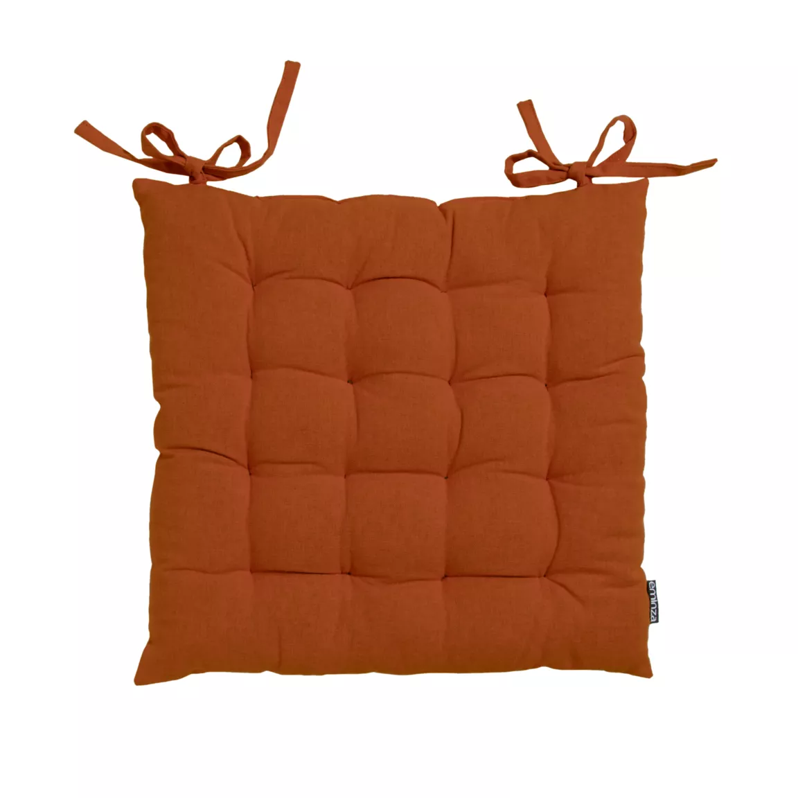 Coussin de chaise carré coton (40 x 40 cm) Pixel Terracotta