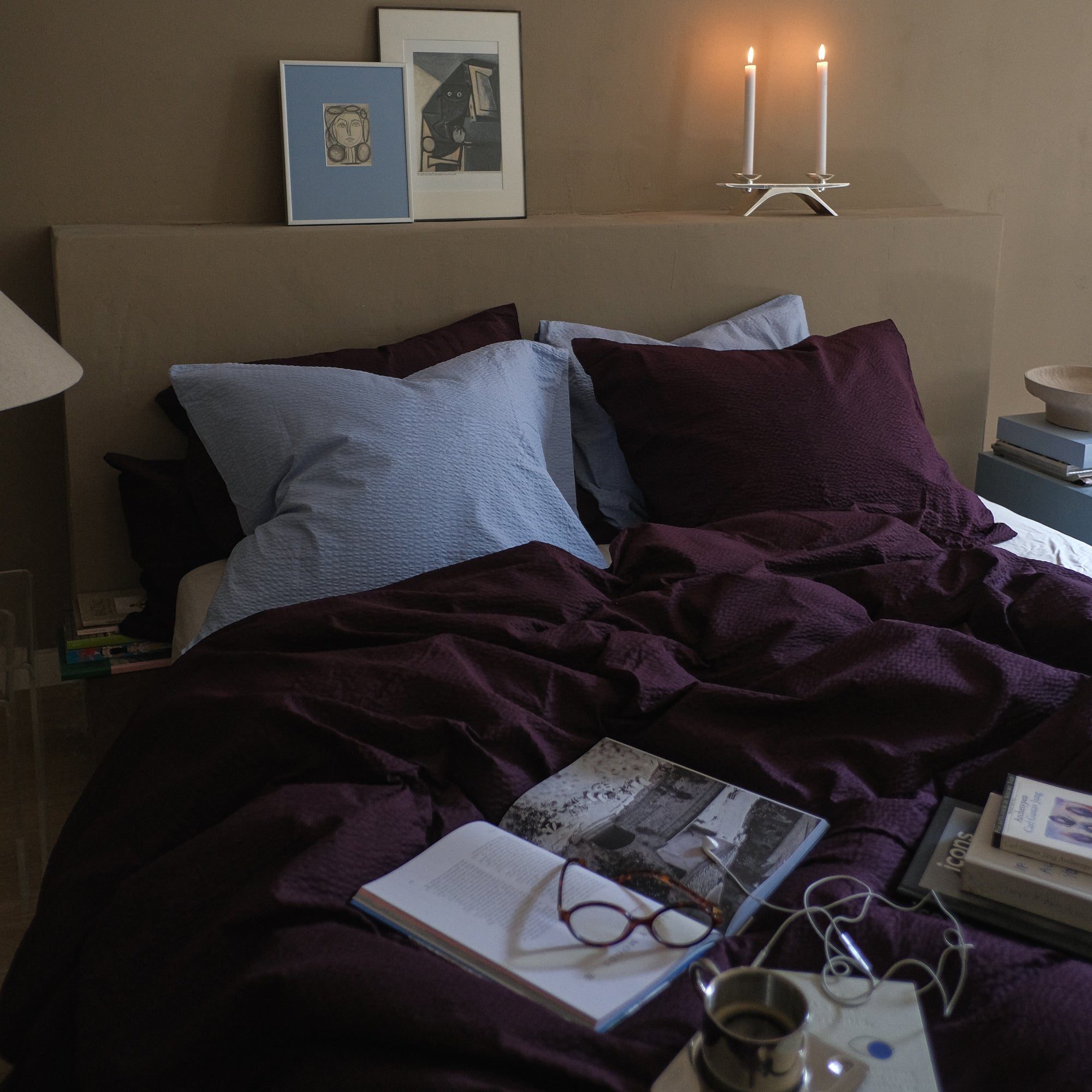 Crisp Sheets Plum Dekbedovertrek 240 x 220 cm - Paars