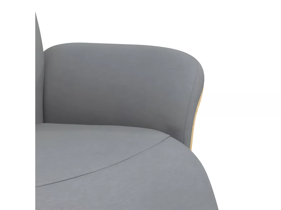 Fauteuil inclinable avec repose-pieds gris clair tissu