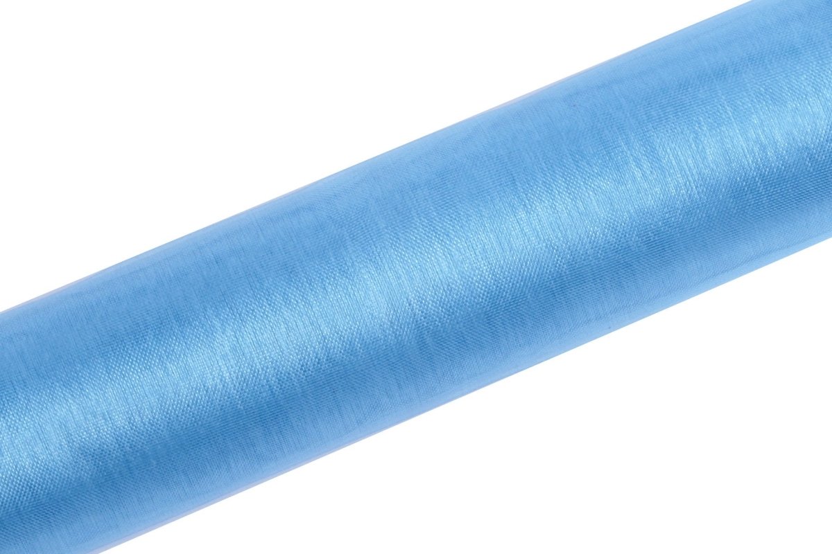 Lichtblauwe Organza Stof 16cm 9m