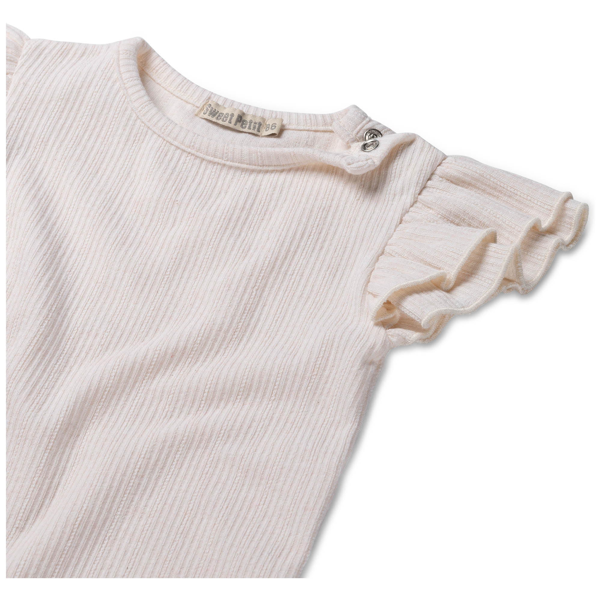 Sweet petit baby T-shirt Meave korte mouwen effen beige