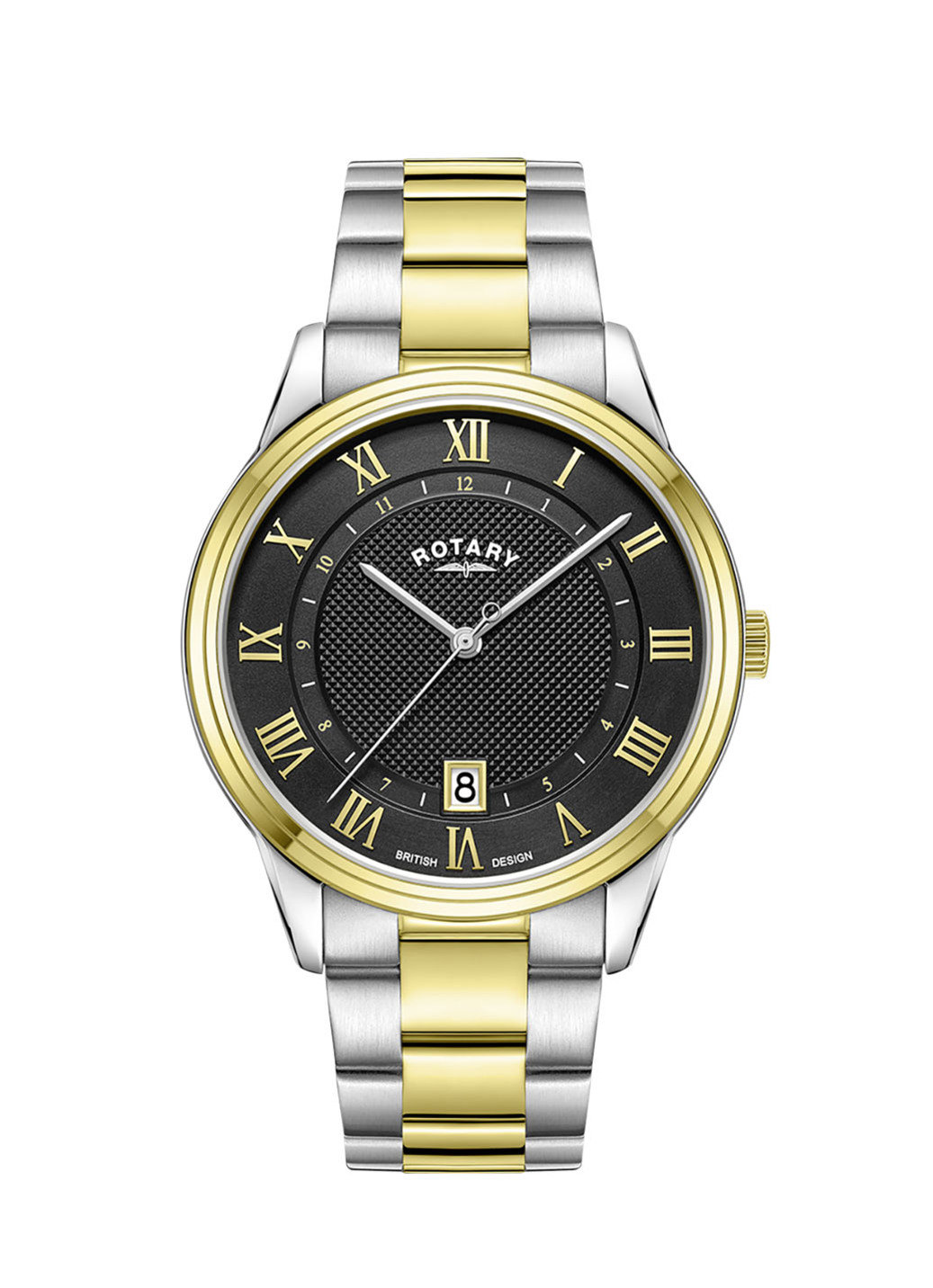 Rotary Quartz-Herrenuhr in Bicolor