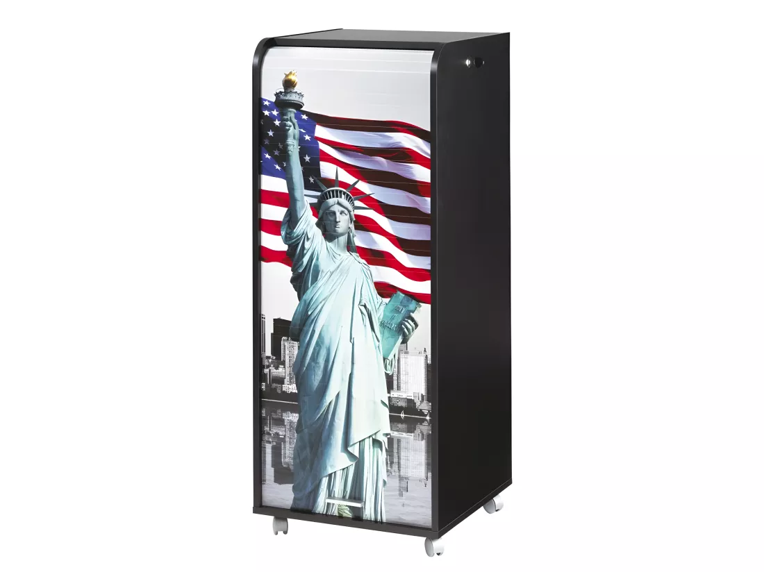 Caisson de Bureau Mobile Noir 108 cm - Coloris: Liberté 505