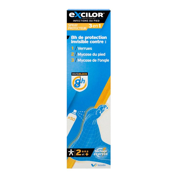 Spray protecteur 3 en1 Excilor infection du pied 100ml