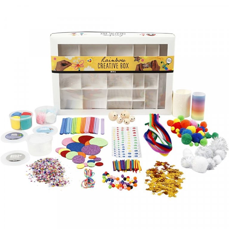Kreativ Box mit div. Bastelmaterialien