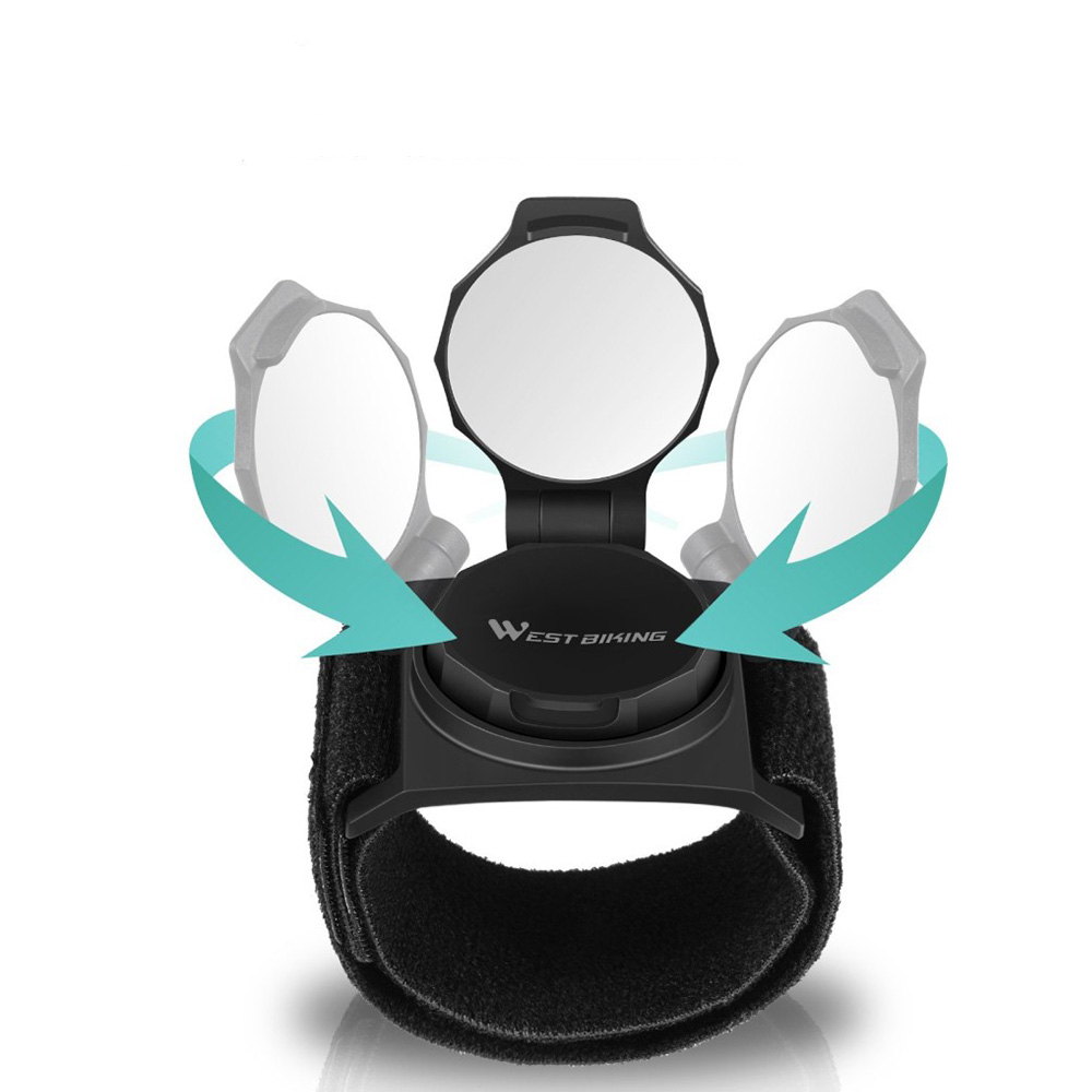 360° Universal Fahrrad Klapp Rückspiegel Velo Spiegel Armband - Schwarz