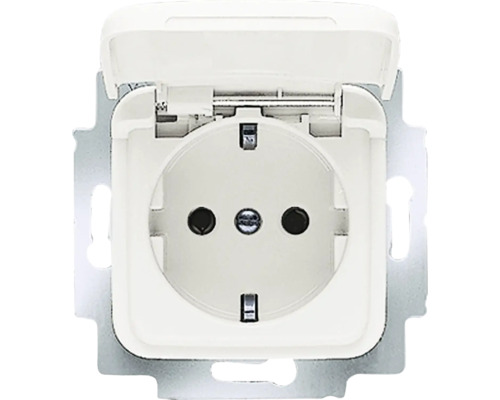 Busch-Jaeger 20EUK-214 stopcontact met klapdeksel Reflex SI alpinewit