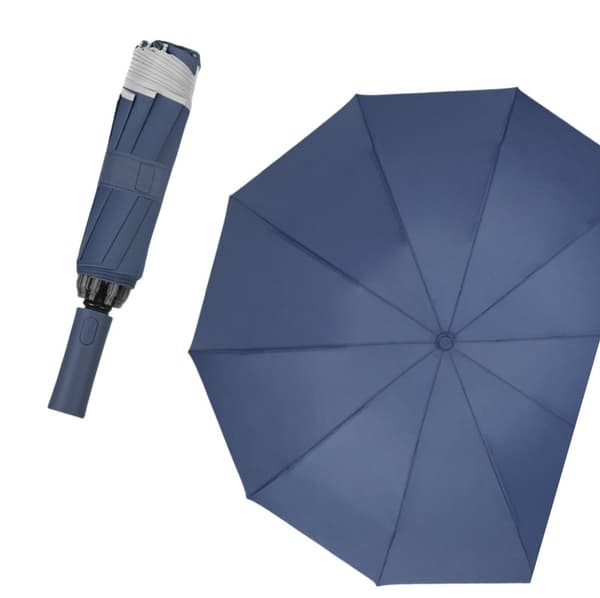 INF Reflekterende stripe sammenleggbar paraply for regn eller solskinn