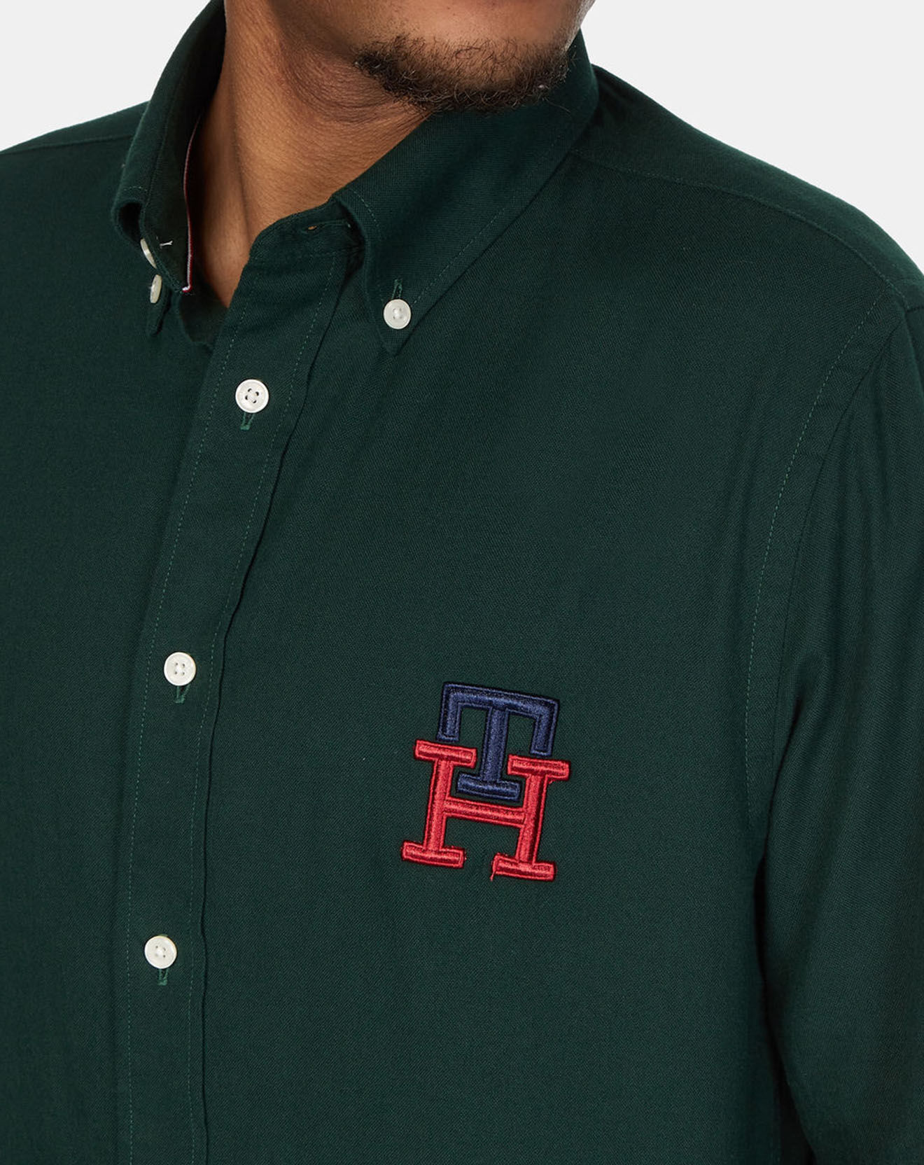 Tommy Hilfiger Chemise regular Monogram vert bouteille