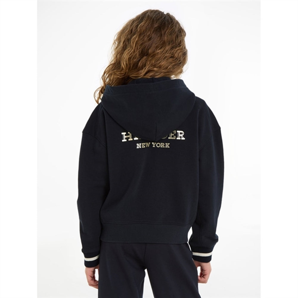 Monotype Foil Zip Thru Hoodie Desert Sky