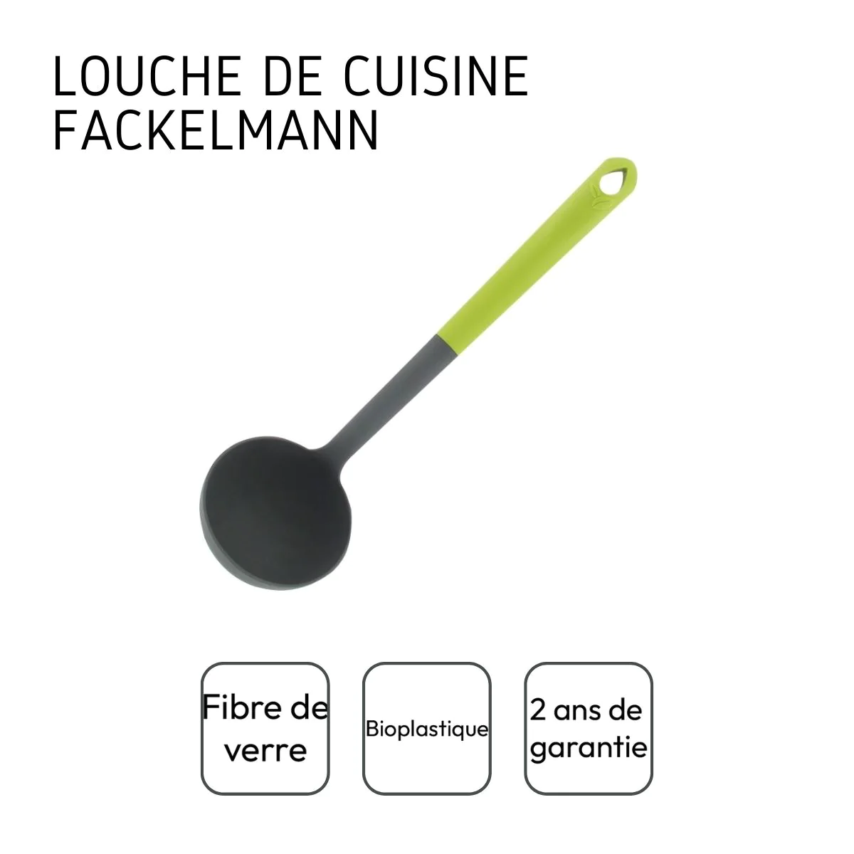 Louche de cuisine en bioplastique 32,5 cm Gamme Zéro Fackelmann