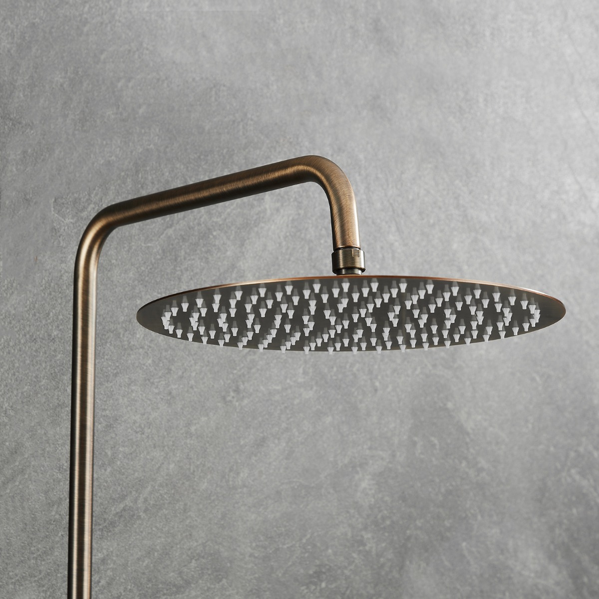 Saniclear Antique inbouw regendouche rond met 30cm hoofddouche, muurarm en glijstang verouderd messing