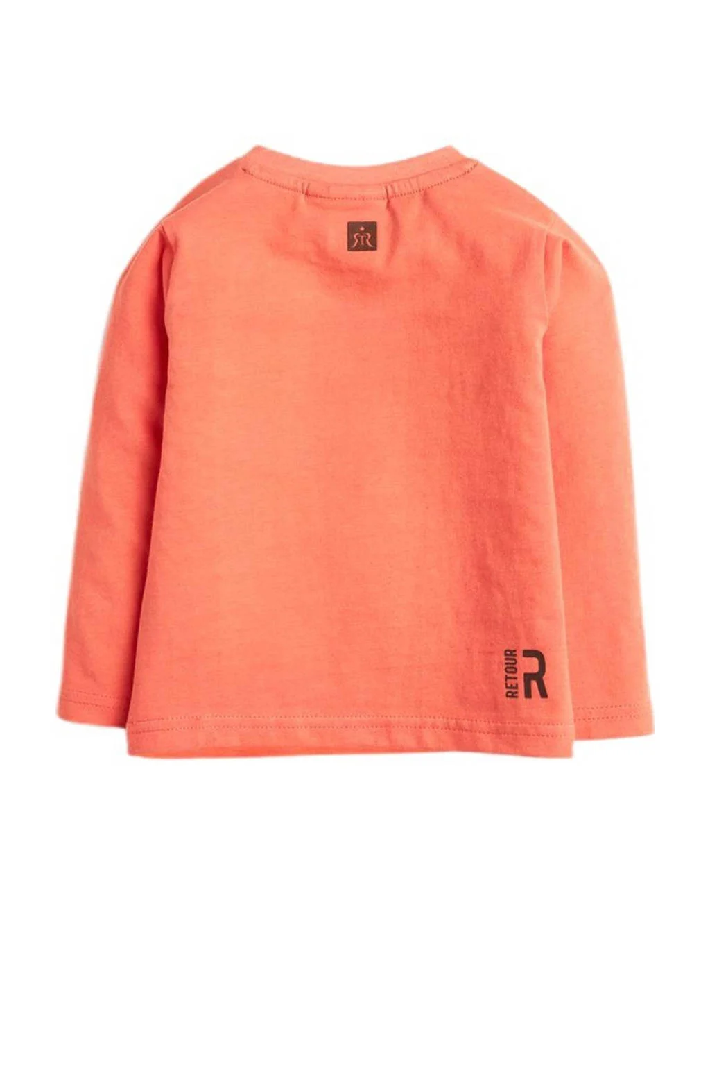 Retour Jeans longsleeve Wart met tekst fris oranje