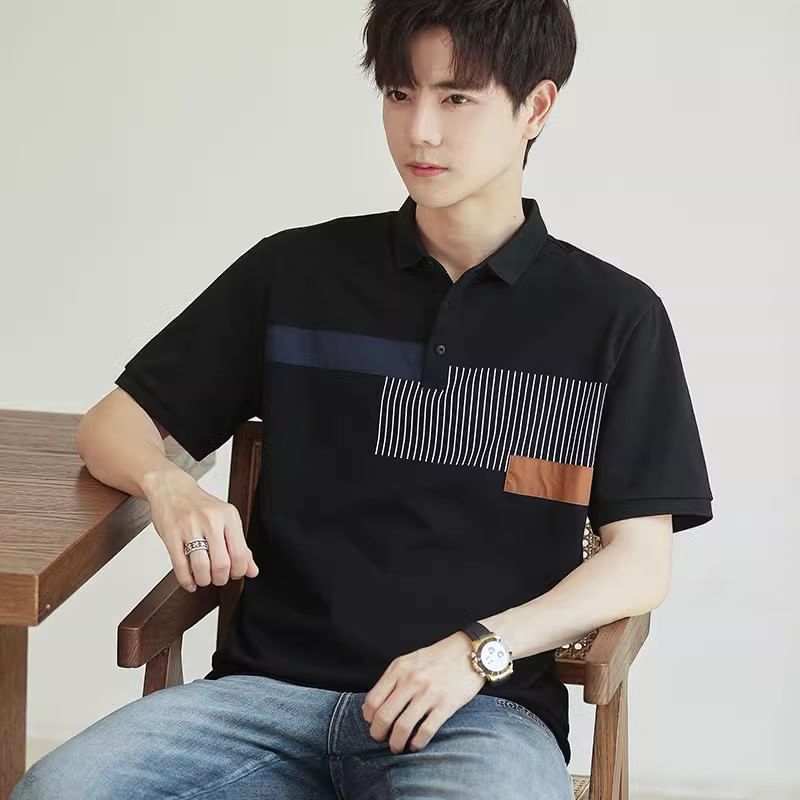 Capbrew - Poloshirt met korte mouwen en strepenpaneel