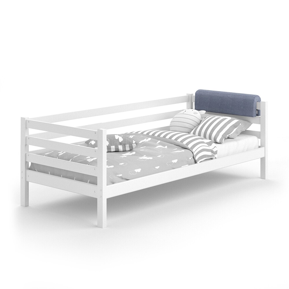 Vitalispa Bettkantenschutz Bettumrandung Kinderbett Kantenschutz grau Babybett