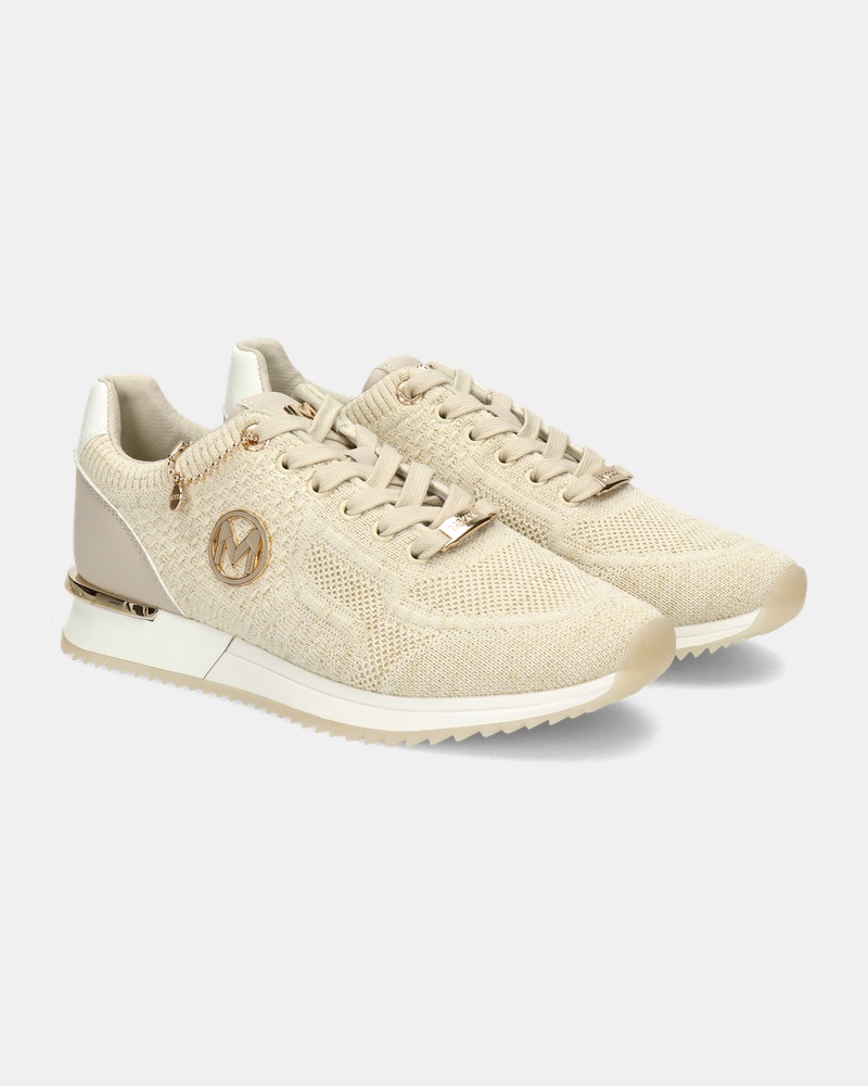 Mexx Gitte Glitter Lage sneakers  - beige